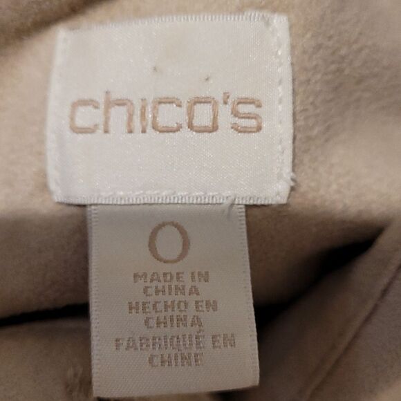 Chico's  suede long sleeve button up shirt - Picture 4 of 4
